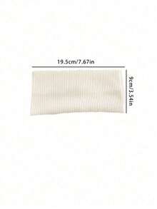 1pc Simple Knitted Headband, College Style Street Fashion Sports Hair Band, Stretchable Comfortable Turban Sweatband In Grey Black White, Unisex All Season Hair Accessory For Daily Workout Vacation Outfits - 白色 - 查看 5