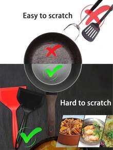 1pc Egg Flip Spatula,Silicone Pancake Spatula,Steak Flip Spatula,Egg Spatula,Multifunctional Non Stick Kitchen Flip Spatula,Pancake Spatula, Toaster Clip,Roasted Chicken Roll Spatula,Kitchen Cooking Tools, Steak Frying And Barbecue Tools - Multicolor - View 6