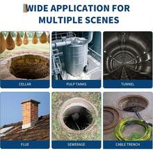 Confined Space Tripod Kit - 1200LB Winch With 8' Legs & 98' Cable, Includes 33' Fall Protection & Harness For Rescue Operations, Traditional Confined Spaces Safety. - Silver - View 7