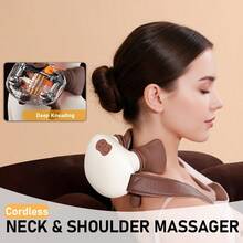 1pc Intelligent Neck Massager, Rechargeable Shoulder & Neck Kneading Massage Device For Home, Office And Travel Use - Multicolor - View 1