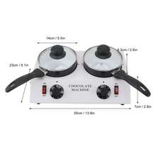 Máquina para fundir chocolate con dos tanques, de aluminio, antiadherente, de temperatura constante, manual, de 2 kg - Tipo de Enchufe A USA (110-127V) - Ver 7