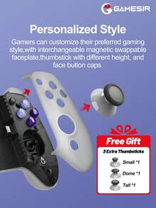 GAMESIR GameSir G8 Galileo Mobile Gaming Controller Compatible With IPhone 17 16 15 Series IOS Android Cellphone Gamepad Game Controle With Hall Effect Joystick And Triggers For Mobile Phone Cloud Gaming Egg Ns Emulators Adapted To Size 110-185mm In Length Support Game Pass Steam Link Moonlight PS Remote Play Softwares Detachable Faceplates 2 Mappable Back Buttons 3.5mm Audio Jack 5 Million-Click Lifespan ABXY Buttons, Type-C Wired Connected, Grey