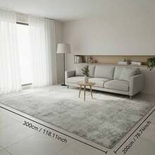 1PC Machine Washable Large - Size Modern Light Gray Abstract Pattern Area Mat Rug Indoor Living Room Decorative Rug With Stylish Light Gray Abstract Pattern Design Easy Clean Floor Mat For Home Decoration Kitchen Rug