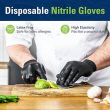 Black Nitrile Gloves, Disposable Gloves Latex Free, Rubber Gloves Powder Free For Cooking, Kitchen Clean Available In Small, Medium, Large, And X-Large, Fitting Both Men And Women. Each Box Contains 100 Gloves To Keep Your Home Or Workspace Well-Stocked - 01-black(small 100) - View 3