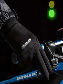 Men's Winter Outdoor Warm Gloves - Screen Touch, Adjustment Pull Cord Closing, Breathable Nylon And Polyester Blend, Ideal For Sports, Cycling And Skiing, Winter Sports Equipment | Adjustable Gloves | Durable Gloves, Motorcycle Ladies Gloves, Men's Winter Gloves, Cold Gloves, Cycling Gloves, Ladies / Men's Cycling Gloves, Men's Motorcycle Gloves, Men's Gloves, Fishing Gloves, Hand Gloves - Grey - View 4