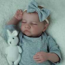 Reborn Baby Dolls 19 Inch Lifelike Baby Doll Cute Girl Soft Body Realistic Newborn Reborn Babies Looks Like A Real Baby Handmade Dolls For Children's Gifts - 彩色 - 查看 4