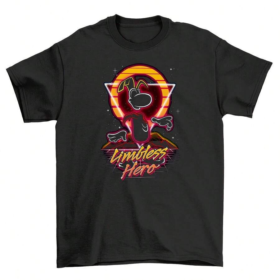 Retro Limbless Hero Tee Funny Cartoon Icon Shirt - 100% Cotton, Unisex Design. - 款式16 - 查看 1