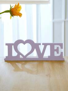 1pc Love Design Art Decoration, White Plastic Decoration Craft For Home Decor Best - White - View 6