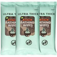 Body Wipes For Camping-Backpacking Gear Essential And Outdoor Active Hiking Supplies Adult Wet Wipes Extra Large 100% Plant-Based Must Haves For  Conscious 3 Packs - 3個裝 - 查看 2