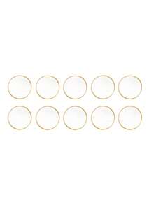 10pcs Round Earring Hoops Bead Rings DIY Handmade Jewelry Craft Supplies For Earrings Bracelets Necklaces