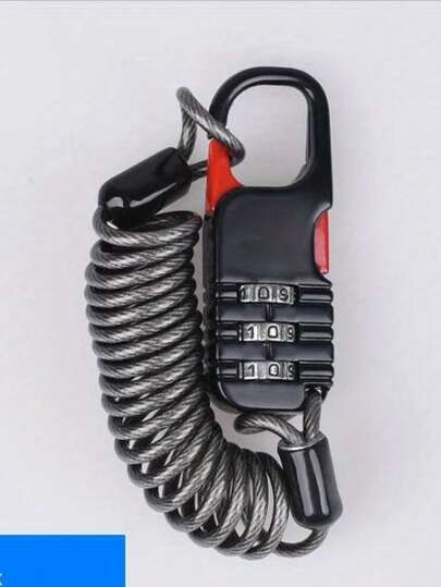 1 High-Quality Combination Lock, Convenient Combination Lock, Wire Rope Combination Lock, Luggage Helmet, Electric Vehicle Anti-Theft Combination Lock, Anti-Theft Motorcycle Bicycle Helmet Security Cable Wire Rope Lock, Polished Surface, No Charging Mode, Whether At Home Or On The Go Is A Good Helper For Safety