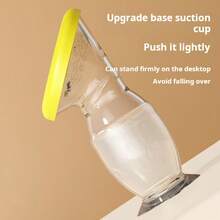 1pc Silicone Breast Milk Collector, Handheld Manual Milk Pump, Portable Suction Cup Style Milk Collector, Non-Electric Breast Milk Pump For Collecting Leaked Milk, Does Not Have Suction Function - White - View 6