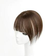 Hair Toppers For Women Real Human Hair, 360°3D Cover Toppers Hairpieces For Women With Thinning Crown Wispy Clip In Bangs Realistic Scalp Hairline  For Halloween And Christmas Parties Dinners Daily Life Travel Etc Suitable - S2 - 查看 3