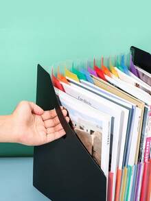 A4 Accordion File Folder, Upright Handheld Multi-Layer Document Organizer, 13 Compartments Student Test Paper Storage Bag