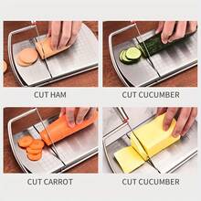 Piece Stainless Steel Cheese Slicer And Butter Cutter With Measurement - A Manual Kitchen Gadget For Even Slicing. It Is A Durable Baking Tool Suitable For Cheese, Butter, Jam, Etc., And Ideal For Food Preparation. It Features A Sleek Metal Surface And An Easy-To-Clean Surface. - 銀色 - 查看 2