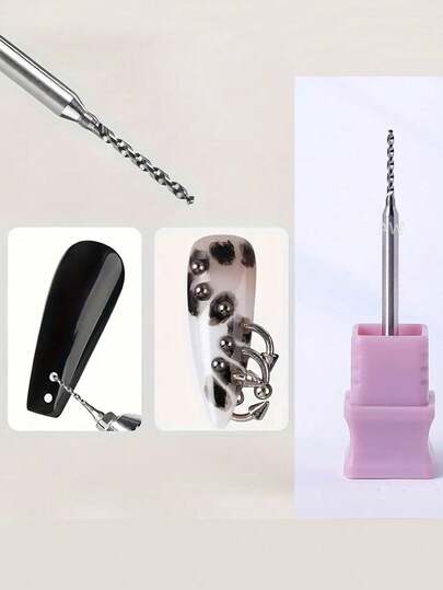 1Pc Nail Art Hand Dangle Drill Hole Maker Dotting Pen Piercing For Jewelry Rings Manicure Salon Supply