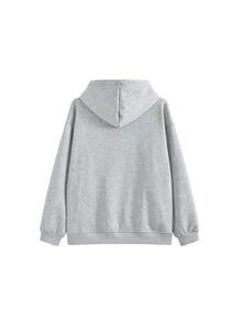 Composite Original Version Thermal Lined Sweatshirt Zip-Up Sweatshirt Top - Grey - View 6