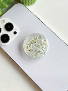 Transparent telefonhållare med stjärnmotiv, expanderbart bordsstativ, ringgrepp, kompatibel med iPhone, Android-telefoner, med stativbas, present till tjejer - Multifärgad - Visa 7