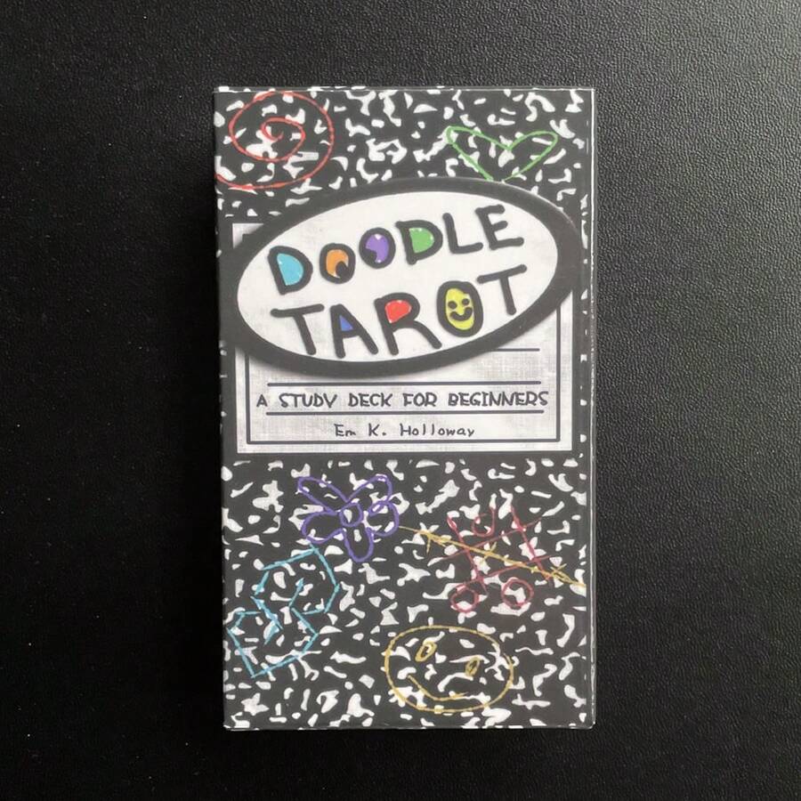 涂鸦塔罗牌，有趣的算命纸牌游戏，家庭聚会娱乐游戏卡 78 张塔罗牌