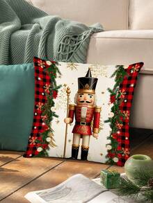 1pc Christmas Nutcracker Table Runner, Christmas Decor Table Runner, Christmas Linen-Like Table Runner, Table Runner, Table Runner, 1pc Table Runner, 4pcs Placemats, 1pc Cushion Cover, 3 Products Available, Seasonal Home Decor Indoor/Outdoor Party Supplies, Winter Home Decor, Christmas Decoration, Christmas Room Decor, Christmas Party Decoration - Multicolor - View 15