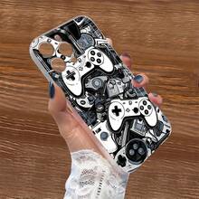 Funda de Teléfono Linda Funda de Teléfono Transparente con Controles de Juego, Compatible con los Modelos de  17, 16, 15, 14, 13, 12, 11 y 7/8 Plus, así como con  XR y XS Max. Ofrece protección anti-caída y es un accesorio de moda, funda para , funda para niño, fundas para teléfono, funda para  Pro, funda para  Pro Max, funda para chica, funda para Max, funda estética, funda para teléfono, teléfono lindo, funda móvil de protección de grado militar, duradera, a prueba de golpes y anti-arañazos. - 1 pieza - Ver 2