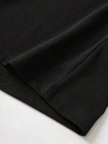 Basic T-Shirt With Djavan Print - Black - View 3