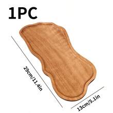 1 pieza Bandeja de madera de acacia, bandeja arcoíris, bandeja de té estilo europeo, bandeja de pan de cocina, bandeja de aperitivos de frutas para el té de la tarde, bandeja de servir y plato de madera maciza asimétrica, plato de cena de madera ligera, adecuada para desayuno, café, té, aperitivos, plantas, desayuno, decoración de habitaciones, accesorios de cocina, regalo ideal para Navidad, Halloween, Acción de Gracias