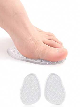 Foot care 1 双透明硅胶鱼鳞纹高跟鞋垫、鞋垫、防滑前脚垫