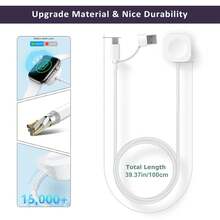 Cargador compatible con Apple Watch actualizado, carga rápida compatible con cargador de de 1 m, regalo magnético, esencial de viaje compatible con iWatch Series 11/10/9/8/7/6/SE/SE2/5/4/3/2, Ultra/SE