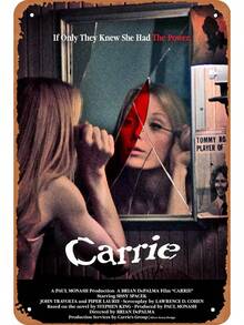 Carrie Movie Poster Metal Tin Sign Vintage Style Wall Plaque Decoration 8x12 Inch - 1 - Xem 7
