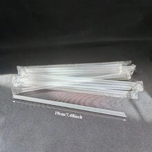 19cm Pajita transparente de alta calidad y ultra delgada, con 74 piezas de pajitas puntiagudas, adecuada para cafés con hielo, leche con té, batidos y bares de cócteles, mejorando la durabilidad y la resistencia a la presión. Empaquetada individualmente y sellada de forma estéril, fácil de distribuir. - transparente - Ver 5