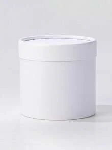 1 件圆形纯色小桶花瓶，适合插花、DIY 包装、礼品盒、节日装饰