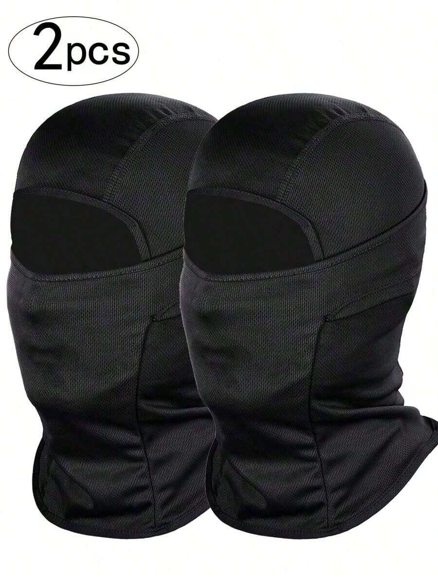 2pcs Men's Lightweight Balaclava Face Mask, Sun Protection Mask Suitable For Motorcycle, Skiing And Other Sports - Nhiều màu - Xem 1