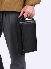 Bolso de mano con candado de contraseña antirrobo para hombres, billetera larga multifuncional, bolso de embrague de gran capacidad, adecuado como regalo para el Día del Padre, regalo de San Valentín, para ir al trabajo, viajes de negocios y viajes