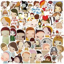 50PCS Yoshitomo Nara Stickers, Bible Verse Faith Stickers Vinyl Aesthetics Book Reading Stickers Aesthetic Vinyl Stickers High Quality Stickers Decals Scrapbook,Journaling,Laptop,Bumper,Skateboard,Water Bottles,Computer,Phone Stickers Can Bring A Lot Of Fun To Your Life,The Perfect Gift For Adults - Multicolor - View 1