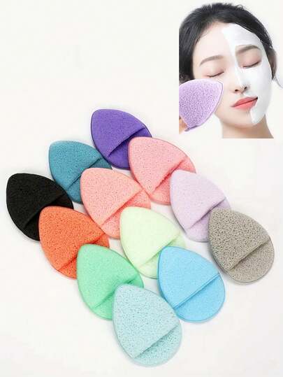 4/6 piezas Esponjas faciales exfoliantes de limpieza profunda, color aleatorio, reutilizables, eliminan los puntos negros y las impurezas profundas que causan el acné, adecuadas para la belleza y el cuidado de la piel