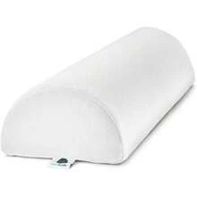 - Almohada de media luna para piernas, rodillas, espalda baja y cabeza, almohada de apoyo lumbar para cama, dormir semienrollable para comodidad de tobillo y pies, funda lavable a mquina, color blanco - ergonómico, terapéutico - Ver 2