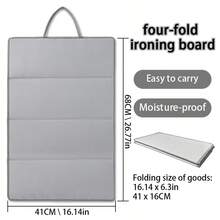Lightweight Foldable Steam Ironing Board, Suitable For Business Travel And Tourism (Three-Fold Or Four-Fold), Steam Ironing Rack, Steam Ironing Pad, Hanging Ironing Board, Steam Iron, Steam Iron, Hanging Steam Ironing Pad, Handheld Ironing Board - Grey - View 13
