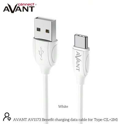 Avant connect usb a - usb c 3a 2m kabel - snel opladen