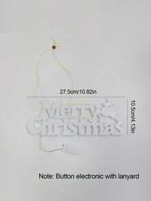 Creative Christmas Gift, Merry Christmas 3D Neon Light, Snowman Santa Claus Letter, USB Christmas Decorative Light, Christmas Wreath Accessories, Hot Selling, Suitable For Window Display, Store Decoration Atmosphere Lighting, Christmas Party Atmosphere Arrangement - Multicolor - View 3