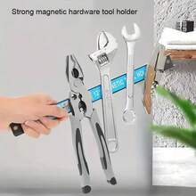 4-Piece 12-Inch Heavy Duty Magnetic Tool Holder Strip Set | Wall Mount Tool Organizer Rack For Garage & Workshop | Sturdy Alloy Steel With 10lb Weight Capacity - Blue - View 2