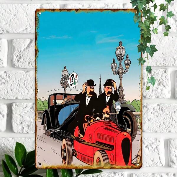 1pc Vintage Metal Sign, Poster With Artworks, Restaurant Bar Pub Cafe Coffee Shop Iron Painting, Water-Proof & Dust-Proof, Funny Home Room Wall Decor, Aesthetic ,Room Decor,Bedroom Decor,Holiday Ornaments,Christmas, Gift, Best For Christmas, Perfect For Room Decor.