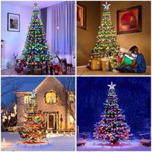 1,5m/2m/3 Metros Fio de Luzes LED, Luzes de Topo de Árvore de Natal Redondas, Luzes Pendentes em Cascata, Luzes de Fada, Adequadas para Quintal, Jardim, Gramado, Decoração de Festa Interna