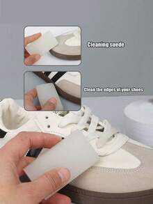 1pc Portable Suede Shoe Cleaner, No Water Needed, Easy To Carry, Suitable For Cleaning Velvet, Leather, Sneakers And White Shoes, Dry Cleaning Stain Remover, Travel-Friendly Shoe Care Eraser, Non-Abrasive Material, Great For Sneakerheads