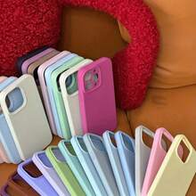 High-End Solid Color Aesthetic True Silicone Phone 16 Pro, Compatible With 15/14/13/12 Pro, Soft And Smooth Texture, Shockproof Protective Cover Plus. Slim Soft Phones - 1 cái - Xem 11