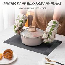 Washable Vinyl Placemats Set Of 4 For Indoor/Outdoor Use - B-four-corner-black - View 3