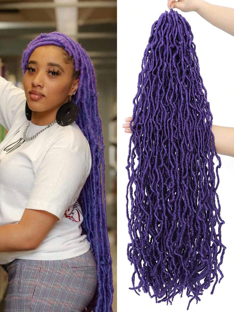 1 gói tóc móc mềm Locs cho phụ nữ, tóc móc tổng hợp Soft Locs Svendita, tóc nối vàng hoe, tóc nối tổng hợp Faux Locs Dreadlock làm quà tặng Giáng sinh - Nhiều màu - Xem 1