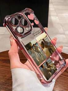 1pc DIY Customizable 4-Corner Shockproof Black Phone Case With Personal Photo, Compatible With Apple 17, 16, 15, 14, 13, 12, 11 Pro Max Mini X XS XR 6 7 8 Plus, Galaxy S25 Ultra, S24 FE, S23+, OPPO, Suitable As Surprise Gift For Mother's Day, Anniversary, Birthday, Christmas, Father's Day, Family, Valentine's Day For Loved Ones