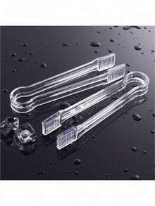 1/3/5 st återanvändbara mini-förrättstänger, transparenta plastserveringstänger för isbitar, sallader, buffé, bröllop och grill, greppvänligt köksverktyg - Multifärgad - Visa 13