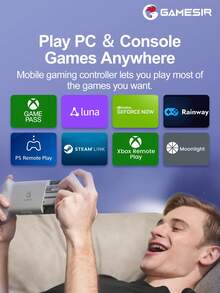 GAMESIR GameSir G8 Galileo Mobile Gaming Controller Compatible With IPhone 17 16 15 Series IOS Android Cellphone Gamepad Game Controle With Hall Effect Joystick And Triggers For Mobile Phone Cloud Gaming Egg Ns Emulators Adapted To Size 110-185mm In Length Support Game Pass Steam Link Moonlight PS Remote Play Softwares Detachable Faceplates 2 Mappable Back Buttons 3.5mm Audio Jack 5 Million-Click Lifespan ABXY Buttons, Type-C Wired Connected, Grey